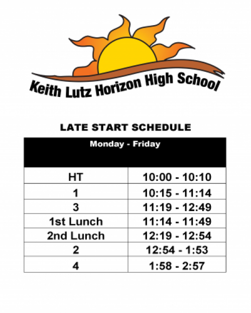 TwoHour Late Start Schedule Keith Lutz Horizon High School Millard